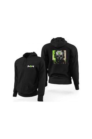 Call Of Duty Modern Warfare Iı Ghost Siyah Fermuarlı Limited Edition Kapşonlu Siyah