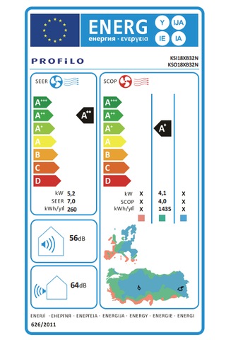 Profilo KSX18XB32N A++ 18.000 BTU Duvar Tipi Klima