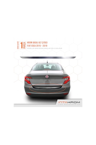 intakrom Fiat Egea Krom Bagaj Alt Çıtası 2015 Üzeri Sedan