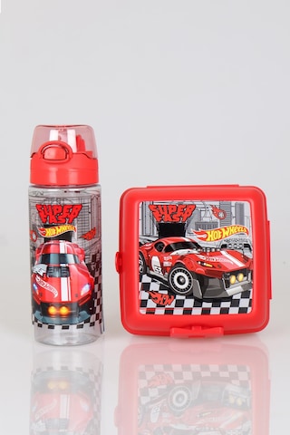 Dekomus İle Yeni Sezon Lisanslı Hot Wheels 2 Katlı Beslenme Kabı Ve 500 Ml Matara Seti Diğer
