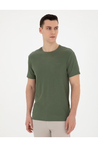 Pierre Cardin Erkek Haki Tişört 50288914-vr027 Haki