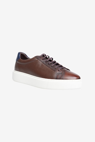 Ac&co Erkek Kahverengı %100 Deri Sneaker Ayakkabı Kahverengi