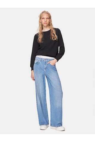 Ltb Lorize Düz Sıfır Yaka Uzun Kollu Basıc Sweatshırt 11258110861193 Siyah