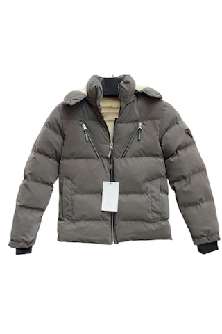 Erkek Çocuk / Kız Çocuk Çapraz Fermuar Model Kapüşonu Çıkabilen İçi Peluş Astarlı Antrasit Renk Mont Antrasit