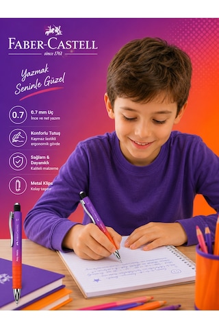 Faber-castell Polymatic Flow Edition Versatil Kalem 0,7 Mor-turuncu Renk