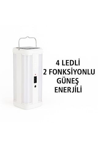 Güneş Enerjili Çok Fonksiyonlu Taşınabilir Kamp Lambası Su Geçi
