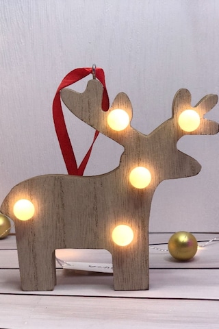 Ren Geyiği Led Işıklı Yılbaşı Ağaç Süsü