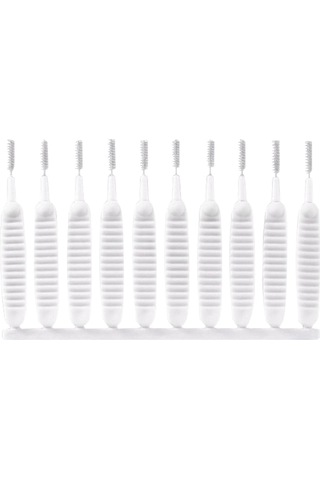 Beyaz 10 Paket Mini Duş Başlığı Temizleme Fırçaları Tıkanma Önl