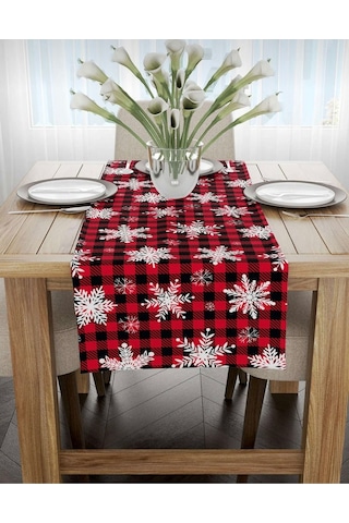 Yılbaşı Runner Örtüsü Newyear Yeniyıl Runner Christmas 40x140 Renkli