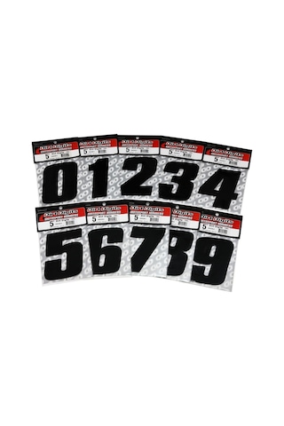 Dirt Digits Dd73b-9 Siyah 7" Çok Parlak Hassas Kalıp Kesim Vinil Numara 9, 3'lü Paket
