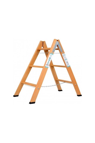 Buse 3 Basamaklı A Tipi Katlanır Gürgen Ahşap Merdiven 110cm