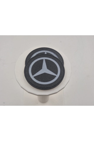 Mercedes Araç Bardaklık Altlığı , Mercedes Şişe Ve Bardak Altlığı, Mercedes Logolu Oto Bardaklık Alt