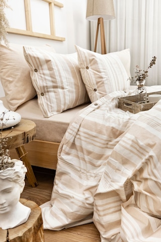 Çift Kişilik 200 X 220 Cm Ranforce Nevresim Takımı - Brendon Kahv