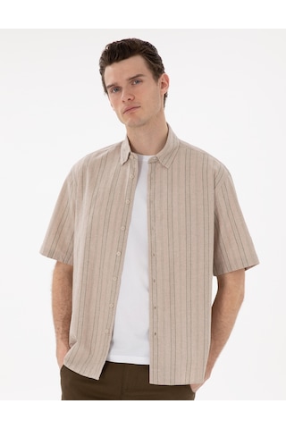 Pierre Cardin Erkek Haki Gömlek Kısa Kollu 50301763-vr027 Haki