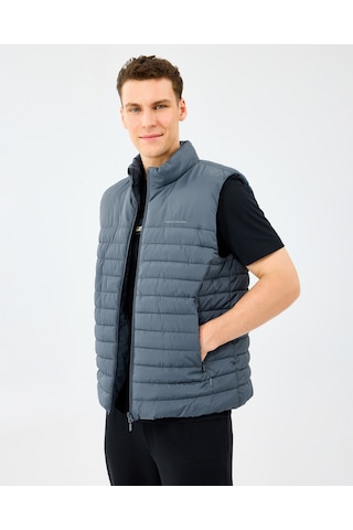 Skechers M Outerwear Polar Lining Paded Vest Erkek Gri Yelek S242212-3998 Gri