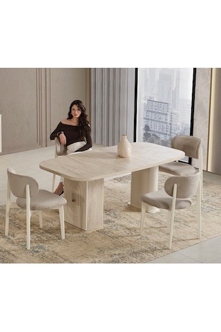 Katmandu Mdf Masa+ 6 Sandalye Aytaşı