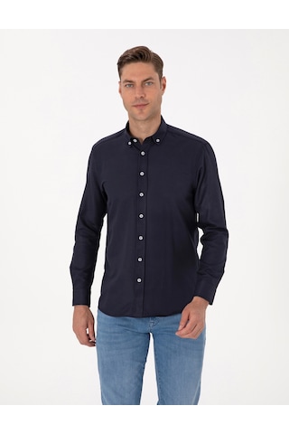 Pierre Cardin Erkek Lacivert Gömlek Desenli 50311487-vr033 Lacivert