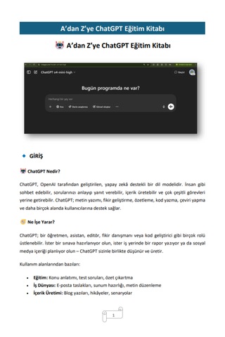 Chatgpt Eğitim Kitabı Binlerce Komut