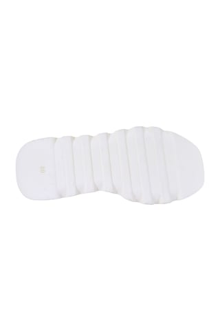 Albishoes Albini 2610401 Hakiki Deri Dolgu Topuk Kadın Sandalet Beyaz