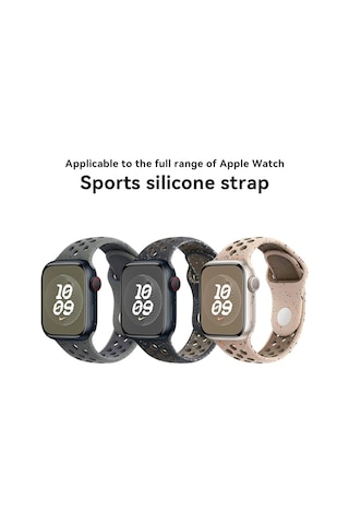 Apple Uyumlu Watch 38mm Kordon Yeni Seri 2023 Krd-02 Silikon Strap Kayış