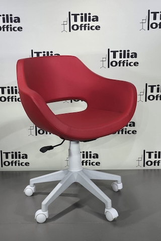 Monaco Çalışma Kesim Çocuk Koltuğu Beyaz Ayak Kırmızı