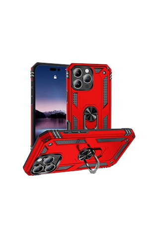 Apple iPhone 16 Pro Max Uyumlu Kılıf Zore Vega Kapak-kırmızı Kirmizi