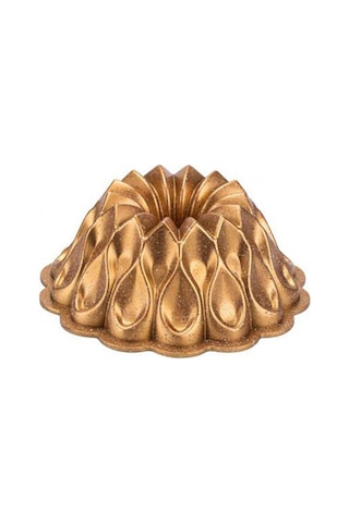 Taç Damla Granit Döküm Kek Kalıbı Gold