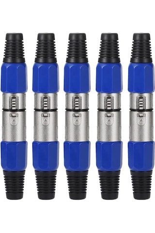 10 Adet - 3 Pin Xlr Konektörü 5 Adet Dişi + 5 Adet Erkek Mikrofon Jackı - Mikrofon Ses Jakı