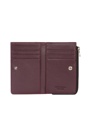 Cengiz Pakel Unisex Hakiki Deri Fermuarlı Kartlık 2512 - Mürdüm 2512-mürdüm Mürdüm