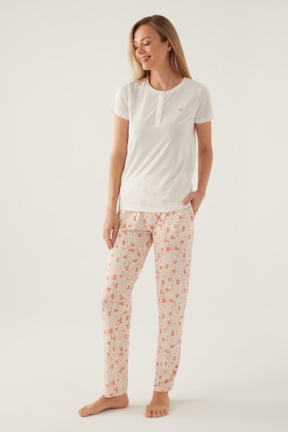 Arnetta 2891 Kadın Kısa Kol Pijama Takımı Krem