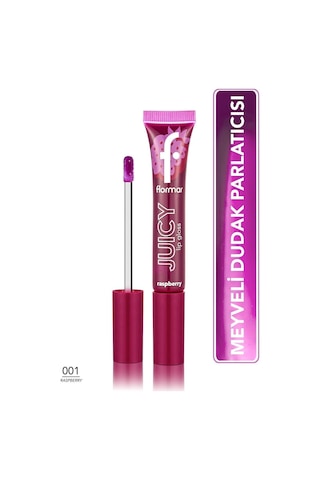 Flormar Juicy Doğal Renk Veren Meyve Aromalı Nemlendirici Dudak Parlatıcısı 001 Raspberry