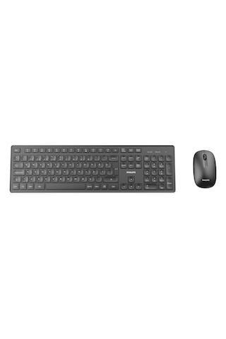 Philips SPT6318 Kablosuz Türkçe Q Klavye ve Mouse Seti Siyah