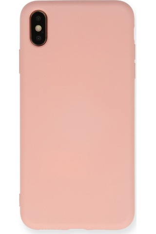 İphone Xs Max Kılıf Nano İçi Kadife Silikon - Pembe
