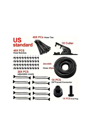 Willowhaven Amerikan Konnektörlü 7/24 Damla Sulama Sistemi 7.87 Ayarlanabilir Bakır Nozul Bahçe Sera Sulama