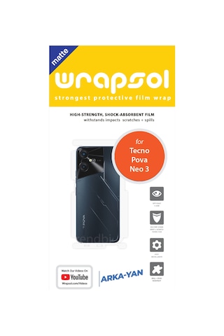 Tecno Pova Neo 3 Mat Arka Ve Yan Koruyucu Film