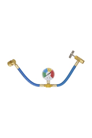 Kosona Otomotiv Klima Soğutucu Basınç Ölçer, Güvenlik Valfli Metal+gümüş Hortum, Soğutucu Dolum Testi, 0-250psı Aralığı