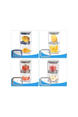 Dashanshop 1 Set Gri French Patates Kesici Soğan Doğrayıcı Havuç Kesici Mutfak Aletleri Salatalık Ve Patates Çok Amaçlı Sebze Kesici Grey 1 Parça