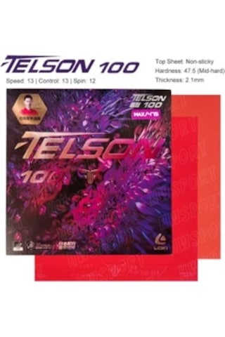 Telson 100 Japon Teknolojisi Masa Tenisi Raket Lastiği Profesyonel Kırmızı