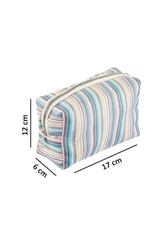 Voice Clutch Seyahat Makyaj Kozmetik Çantası Kumaş 250 Çizgili