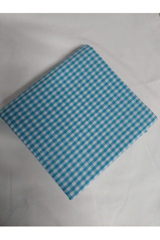 Kareli Desen Pötikareli Masa Örtüsü Turkuaz