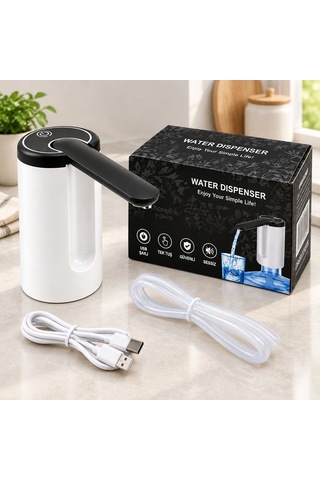 Usb Şarjlı Otomatik Damacana Su Pompası 800mah Çok Renkli