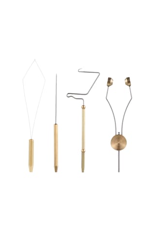 Folinda Oltacı İçin Uçak İğne Bağlama Aleti Seti 4 Parça - Bıçakçı, İpi Takipçi, Bobin Ve İğne Düzeltme Aracı