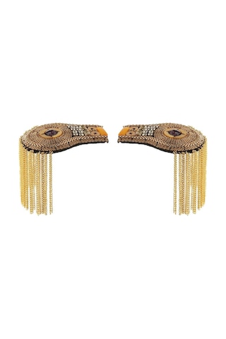 Suntek 1 Çift Gotik Punk Saçaklı Omuz Kurulu Mark Kostüm Altın