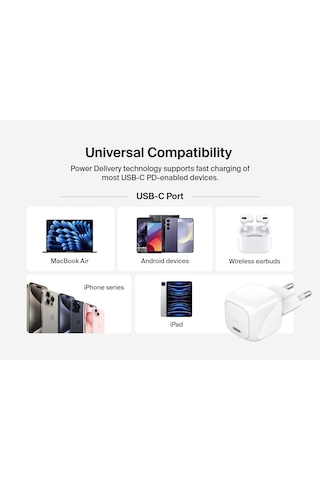 Belkin Boostcharge Power Adaptör Usb-c Compact 30 Watt Wca008kqwh