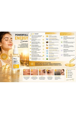 Homm Life Powerfull Energy Koyu Halka Karşıtı Gözaltı Serumu 30 ML
