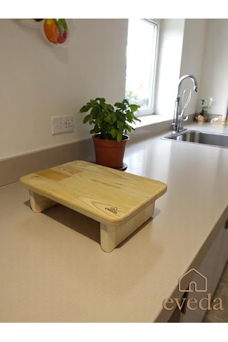 Eveda Ahşap Ayaklı Kesme Tahtası