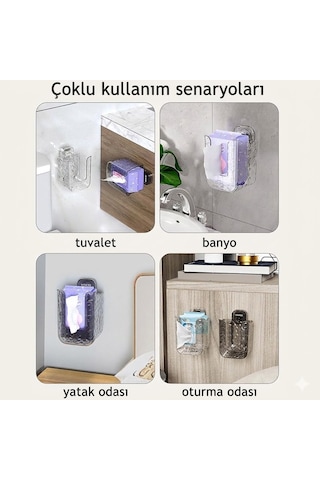 Sunup Sn-26822 Çok Amaçlı Duvar Tipi Islak Mendil Tutucu Raf Açık Bej