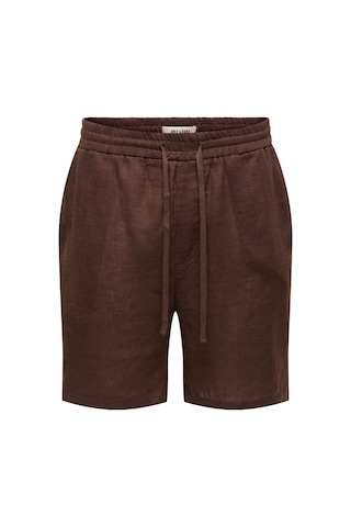 Only & Sons Onslaurence Lınen Blend Shorts Noos Erkek Kahverengi Şort - 22036246