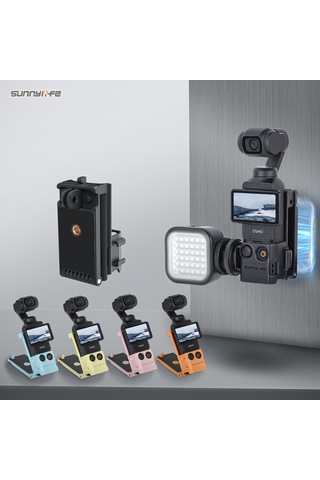 Yaozixa Sunnylife Osmo Pocket3 Manyetik Tutucu 761v2: 1/4" Bağlantı, İki Ayar Çıkışlı Ve Soğuk Ayaklı Dış Mekan Fotoğraf Ekipmanı Mavi