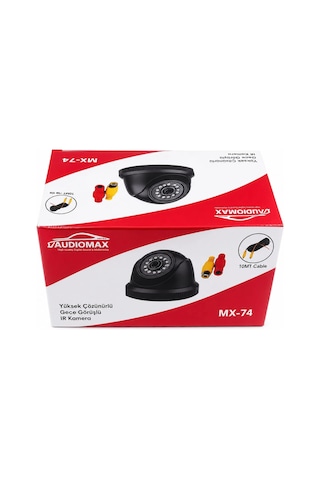 Audiomax Dome Kamera - 10 Metre Kablolu 12v Kamera - Audiomax Mx-74 Araç Dome Kamerası